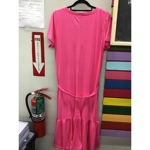 Comfort code cuddl duds womens maxi dress pink medium super soft vneck new HSN - Picture 2 of 3